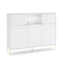 Buffet moderne cuisine salon blanc doré Breteny Vente