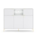 Buffet moderne cuisine salon blanc doré Breteny Offre