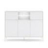 Buffet moderne cuisine salon blanc doré Breteny Offre