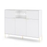 Buffet moderne cuisine salon blanc doré Breteny Remises