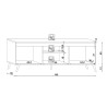 Meuble TV moderne 140cm scandinave en bois 3 portes blanc mat Muriel Catalogue