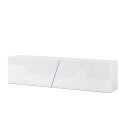 Meuble TV suspendu 160cm design minimaliste moderne lumière LED Regat Modèle