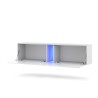 Meuble TV suspendu 160cm design minimaliste moderne lumière LED Regat Dimensions