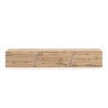 Meuble TV suspendu design moderne 240cm 3 portes LED Selby 