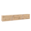 Meuble TV suspendu design moderne 240cm 3 portes LED Selby 