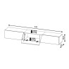 Meuble TV suspendu design moderne 240cm 3 portes LED Selby 