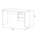 Bureau moderne noir en bois de chêne avec tiroir Aisa Offre