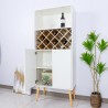 Meuble salon cuisine casier à vin 2 portes style nordique Ulbster Remises