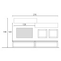 Mur TV design moderne meubles suspendus en bois Infinity 01 Vente