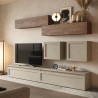 Mur TV design moderne meubles suspendus en bois Infinity 01 Promotion