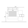 Mur TV mural suspendu design moderne salon Infinity 3A Vente