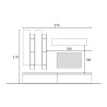 Mur TV design moderne en bois avec bibliothèque Infinity 04 Remises