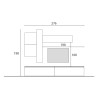 Ensemble mural salon design contemporain blanc gris Infinity 07 Vente