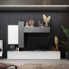 Ensemble mural salon design contemporain blanc gris Infinity 07 Promotion