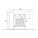 Ensemble mural moderne en bois pour TV, meubles suspendus Infinity 08 Vente
