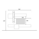Ensemble mural suspendu design moderne en bois gris Infinity 12A Offre