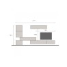 Ensemble mural de salon en bois moderne avec meubles suspendus Infinity 14 Vente