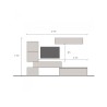 Ensemble mural TV moderne meubles suspendus bois gris noir Infinity 16 Offre