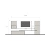 Ensemble mural salon TV design moderne gris noir Infinity 18 Offre