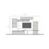 Ensemble mural contemporain pour TV bois blanc gris Infinity 19 Offre