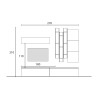 Mur TV avec bibliothèque design moderne Infinity 20 Vente