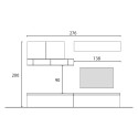 Ensemble mural design moderne avec meubles TV suspendus étagère Infinity 27 Offre