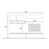 Ensemble mural design moderne avec meubles TV suspendus étagère Infinity 27 Offre