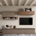 Ensemble mural design moderne avec meubles TV suspendus étagère Infinity 27 Promotion