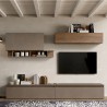Ensemble mural design moderne avec meubles TV suspendus étagère Infinity 27 Promotion