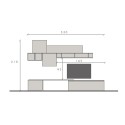 Mur TV suspendue moderne avec étagère Infinity 28 Offre