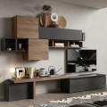 Mur TV suspendue moderne avec étagère Infinity 28 Promotion