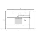 Mur modulable contemporaine meuble TV étagère bois gris Infinity 31 Vente