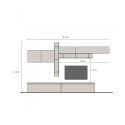 Ensemble mural TV design moderne blanc avec étagères bibliothèque Infinity 32 Offre