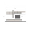 Ensemble mural TV design moderne blanc avec étagères bibliothèque Infinity 32 Offre