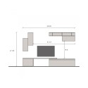 Ensemble mural TV salon moderne meubles suspendus Infinity 33 Offre