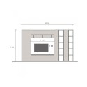 Mur TV contemporaine avec bibliothèque en bois Infinity 36 Offre