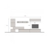 Ensemble mural séjour moderne meubles suspendus en bois Infinity 37 Vente