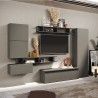 Mur TV design moderne avec étagères et meubles suspendus Infinity 38 Vente