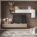 Ensemble mural suspendu pour TV en bois design moderne Infinity 41 Promotion