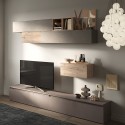 Ensemble mural contemporain pour télé, meubles suspendus en bois Infinity 42 Promotion