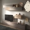 Ensemble mural contemporain pour télé, meubles suspendus en bois Infinity 42 Promotion