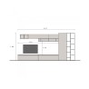 Murale TV bibliothèque moderne gris meubles suspendus Infinity 43 Vente