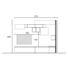 Ensemble mural salon meuble TV noir minimal bois Infinity 45 Offre