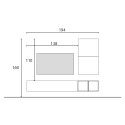 Mur TV moderne suspendue en bois Infinity 47 Vente