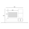 Mur TV moderne suspendue en bois Infinity 47 Vente