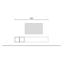 Meuble TV suspendu design minimaliste moderne avec étagères en bois Infinity 49 Offre