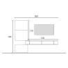 Ensemble mural design moderne meuble TV suspendu en bois Infinity 51 Offre