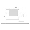 Ensemble mural suspendu moderne pour salon en bois Infinity 53 Offre