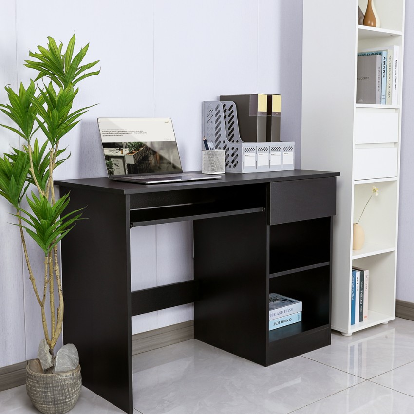 Bureau noir peu encombrant pour chambre à coucher Elphin Dark Promotion Bureau noir peu encombrant pour chambre à coucher Elphin Dark Promotion