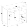 Bureau noir peu encombrant pour chambre à coucher Elphin Dark Réductions